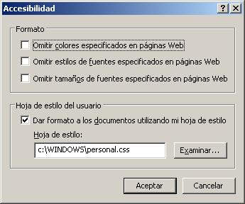 Hoja de estilos personal CSS